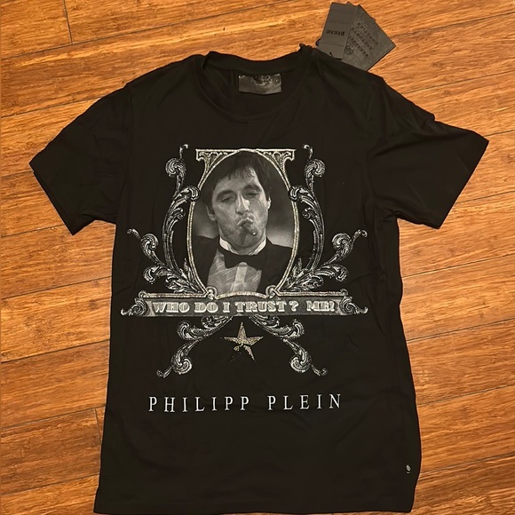 Philipp Plein T-shirt "who Do I Trust" Scarface licensed. - Picture 2 of 7